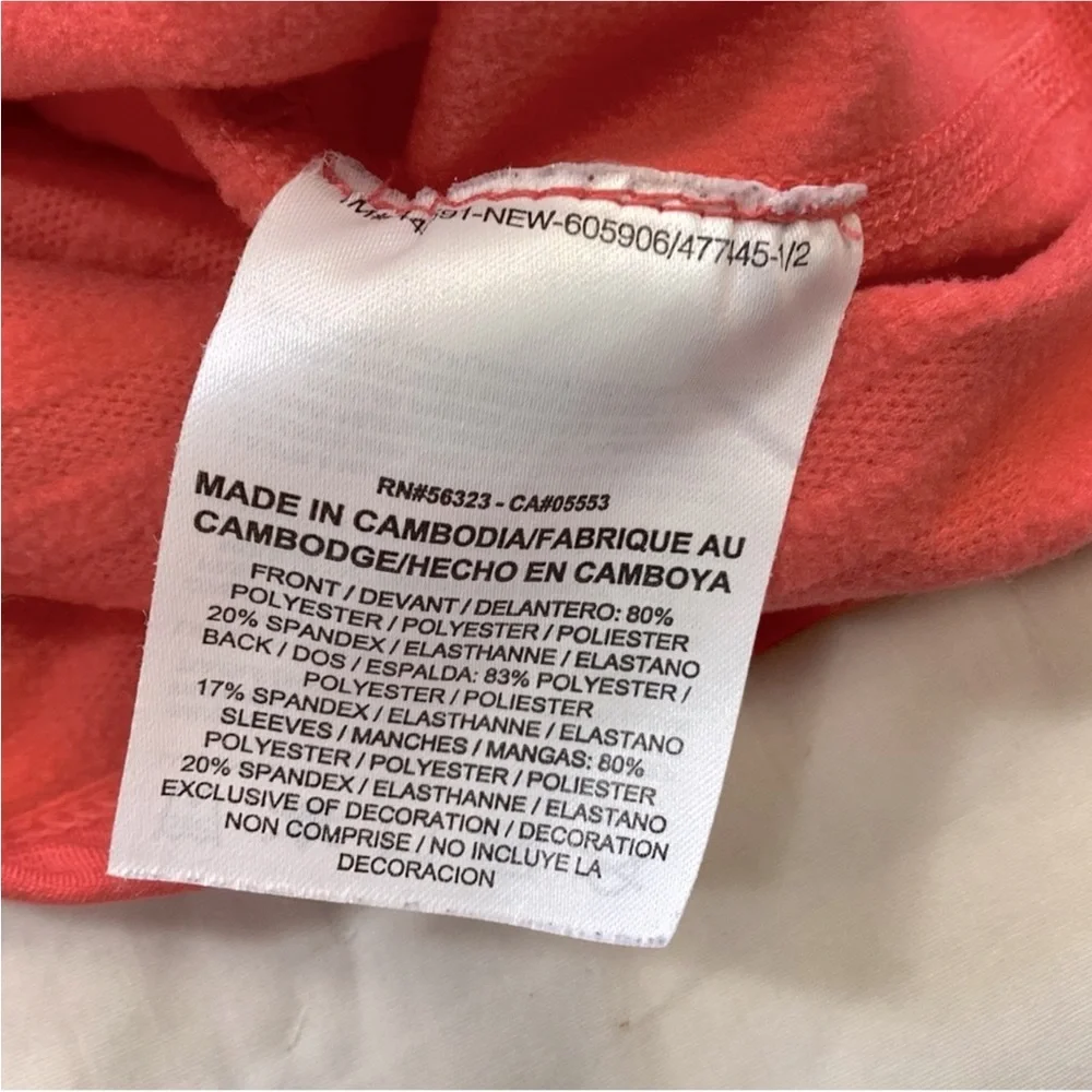 Girls Nike Pro Dri-Fit‎ Warm Training LS Athletic Tee Coral Large
